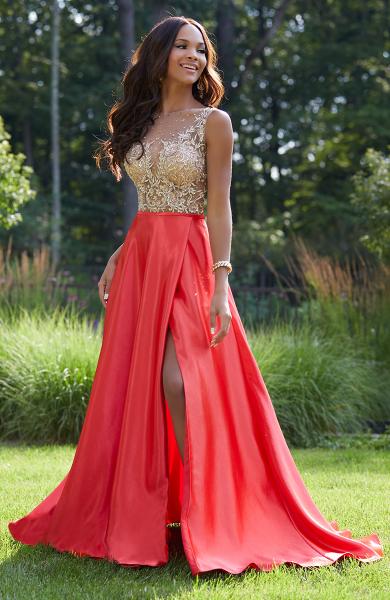 Morilee 43099 Champagne/Red